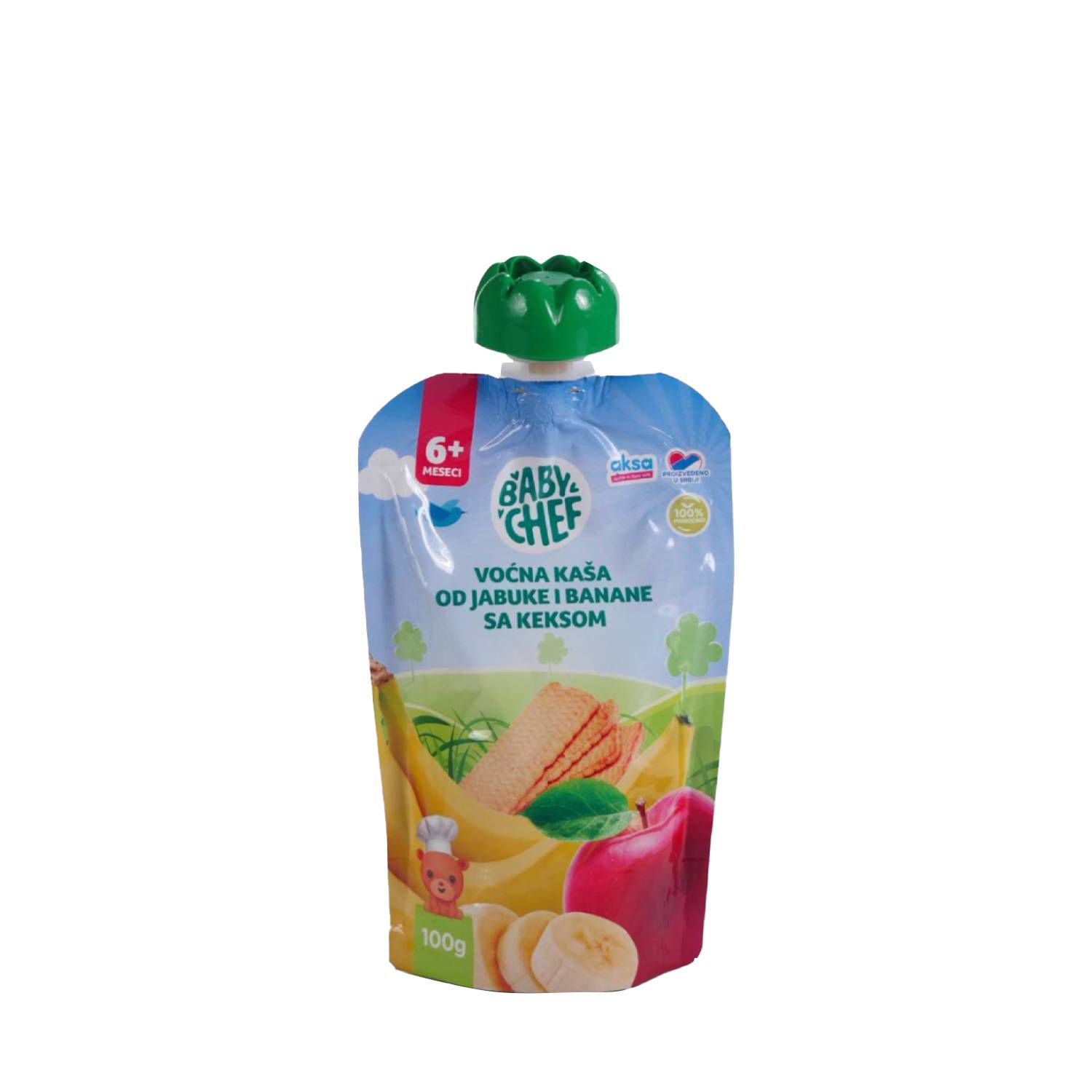 Baby Chef voć kaša jab i ban sa keksom 100g