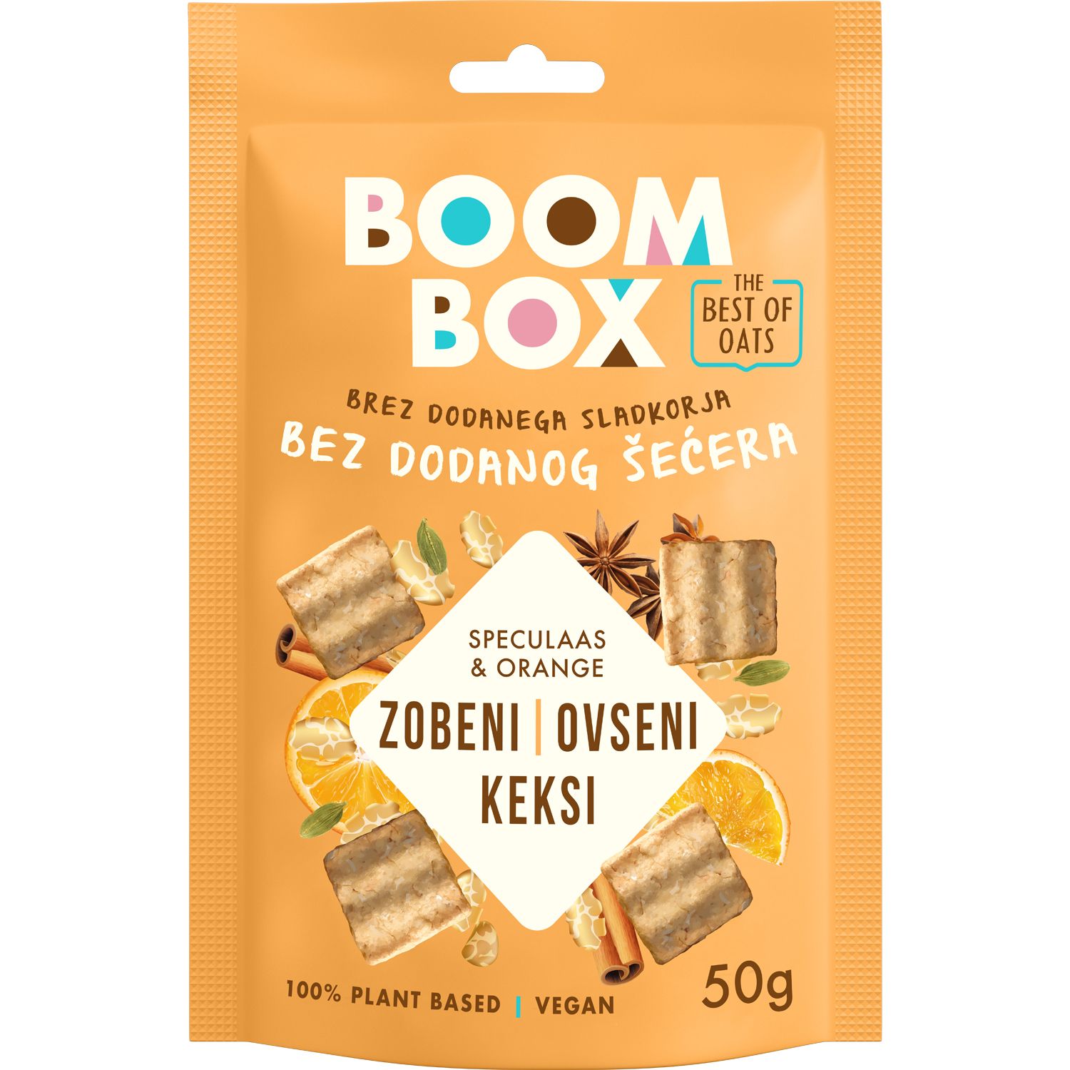 Boom box ovseni keks pomorandža i speculas 50g