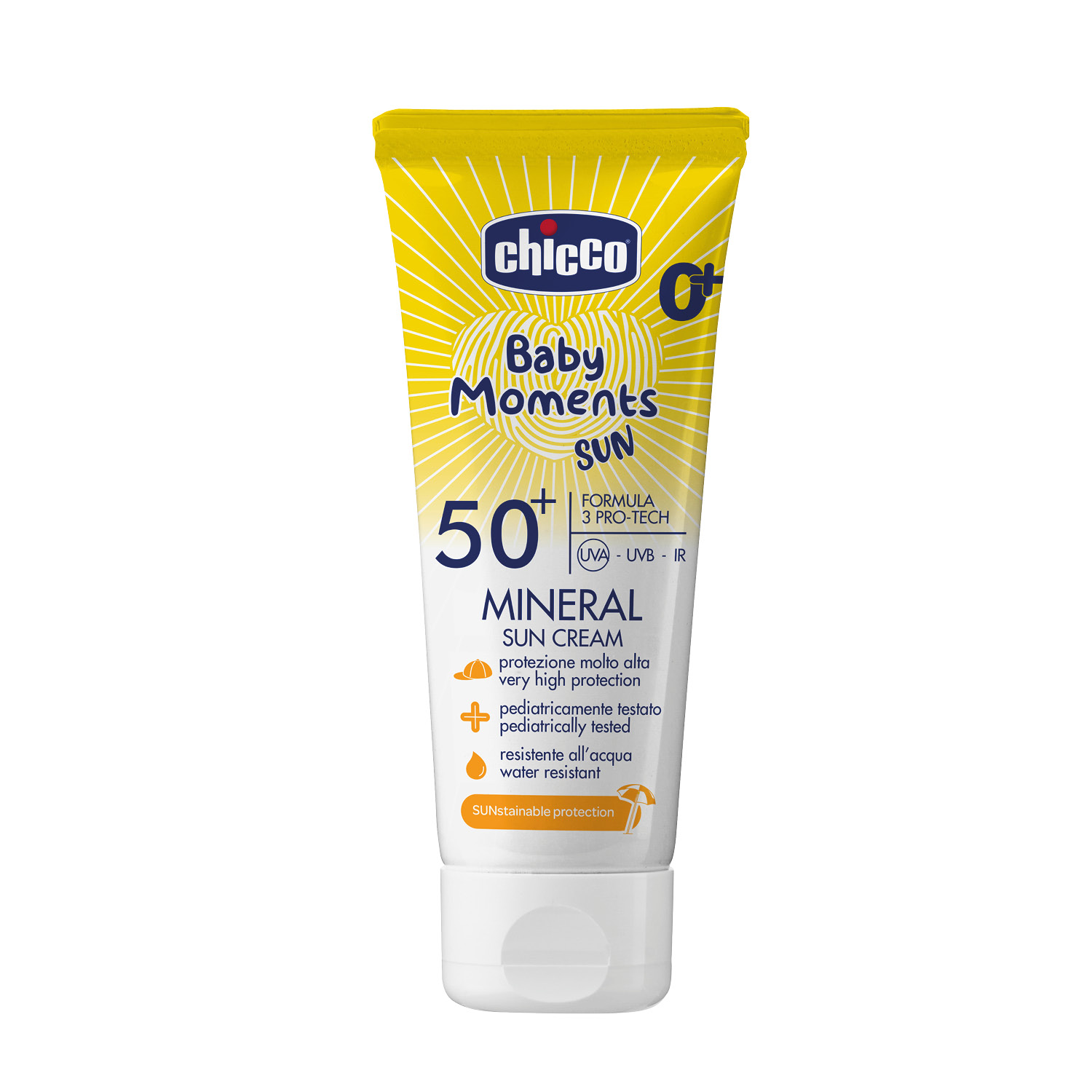 Chicco mineralna krema za sunčanje SPF50+, 75ml