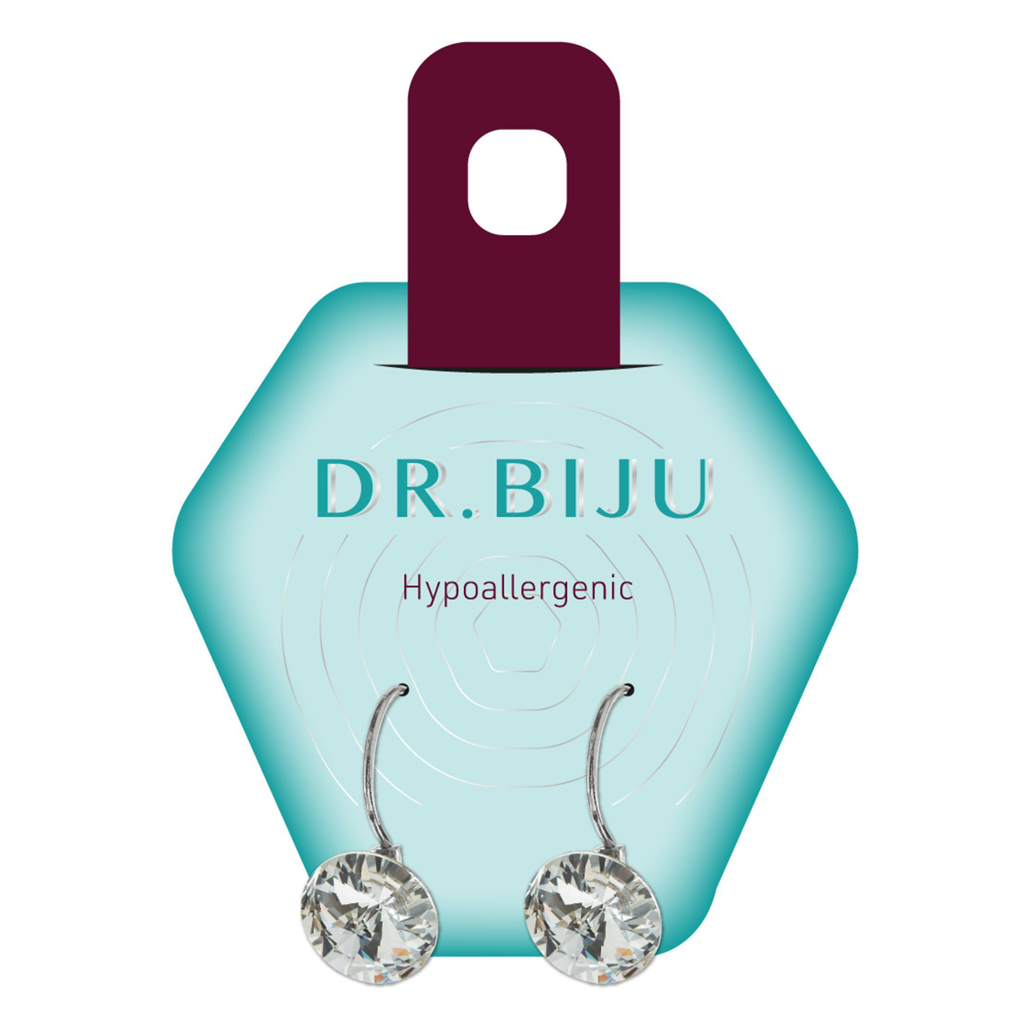 Dr.Biju minđuše 10mm viseće providan krug