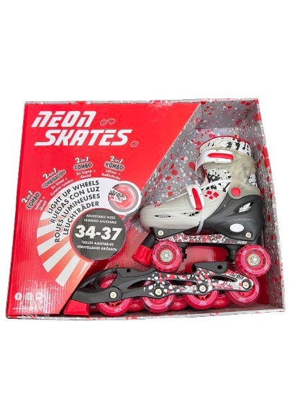 Neon Combo Cyber Roleri Vel 34-37 Crveno Crni 