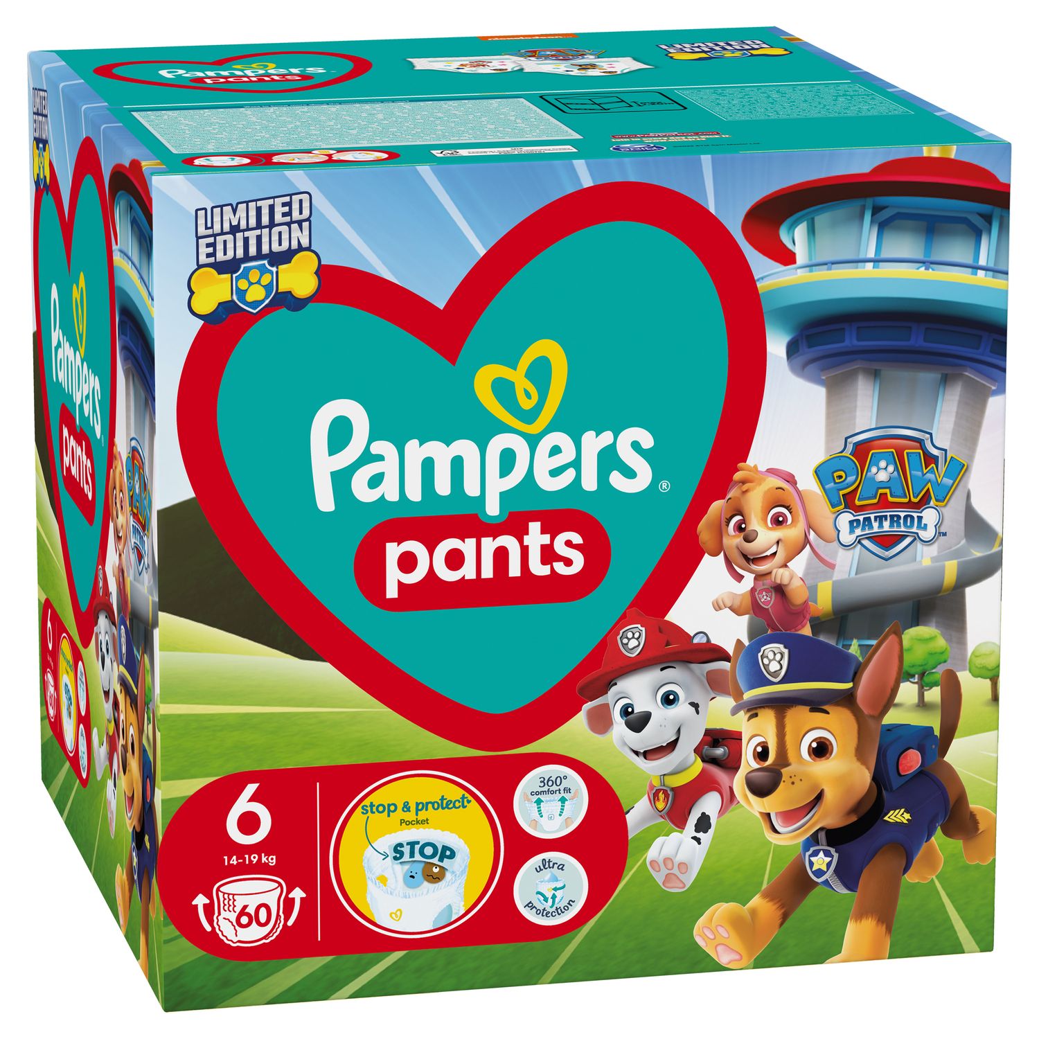 Pampers pants pelene Paw Patrol GPP S6 15kg+ 60kom 