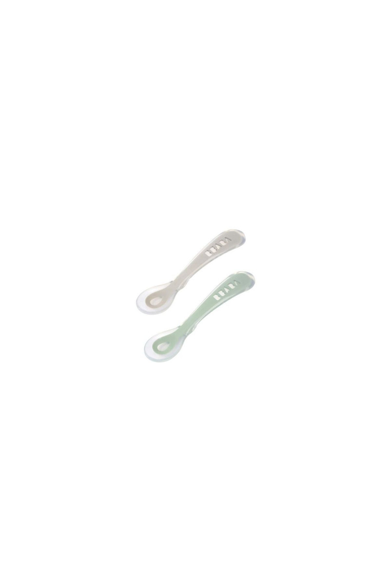 Beaba set erg. kašičica sa kutijom 2kom,grey/green 