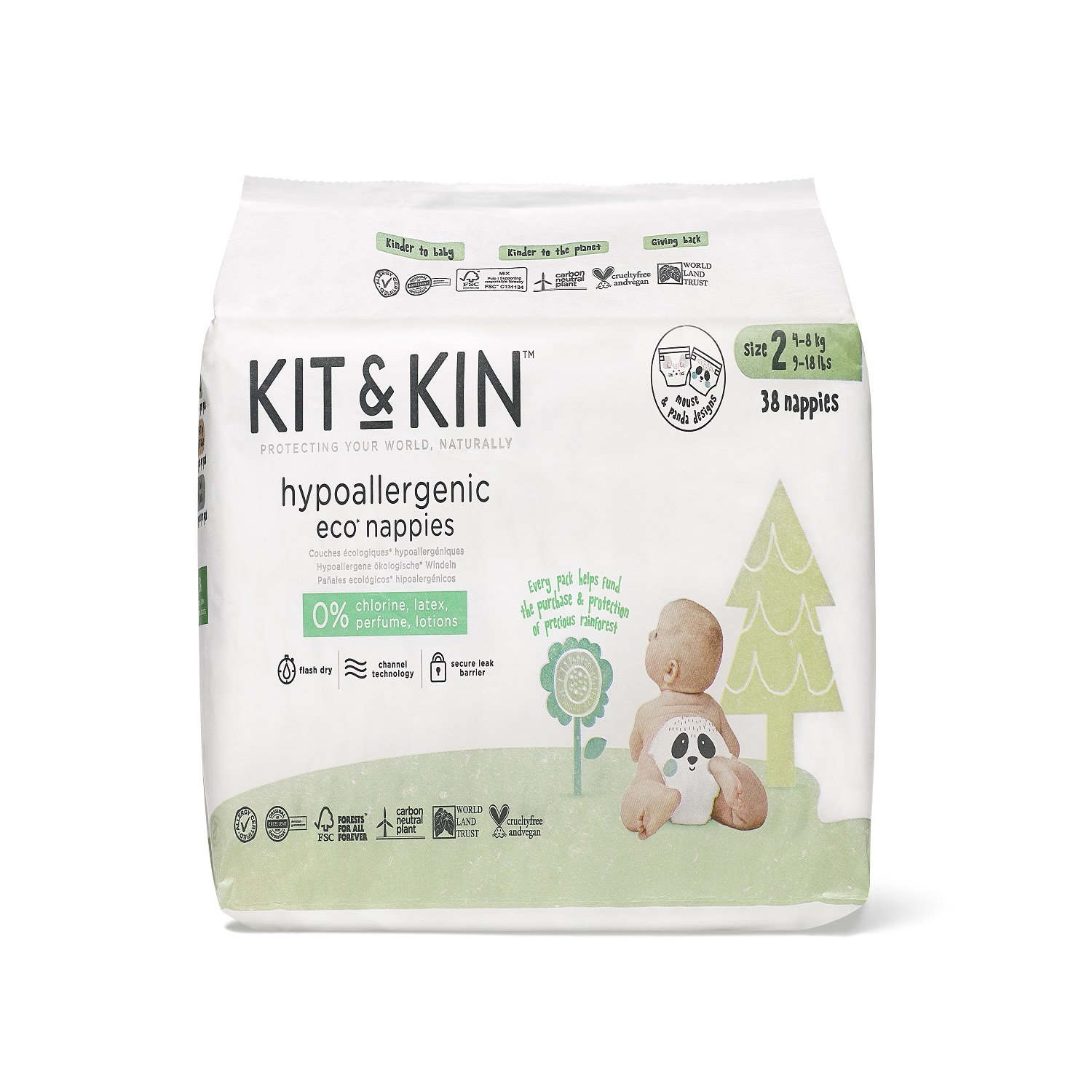Kit & Kin pelene veličina 2  4-8 kg (38 pack) 