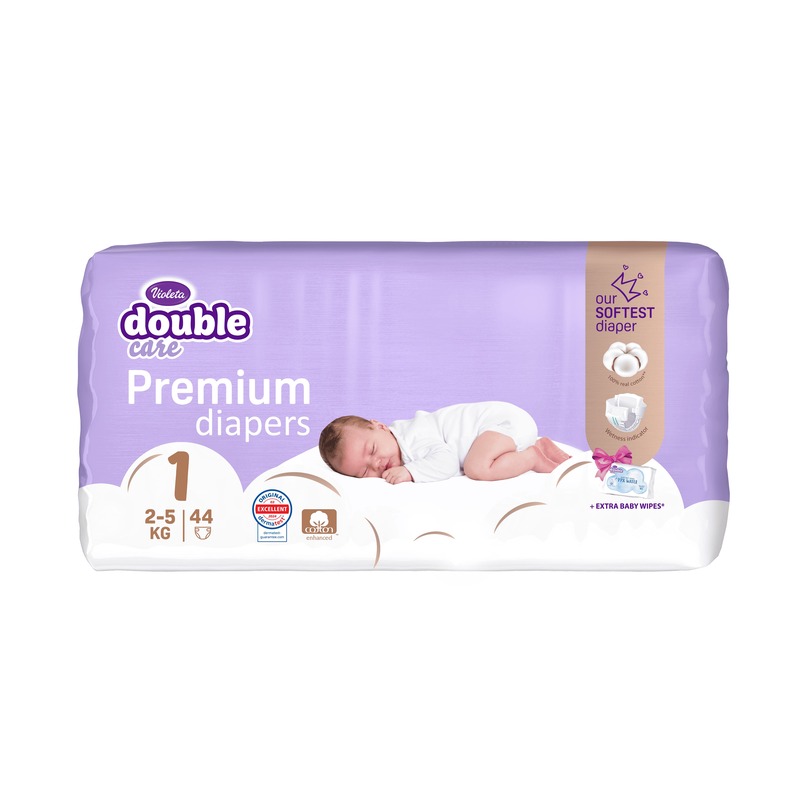 Violeta pelene premium newborn 2-5kg 44 kom