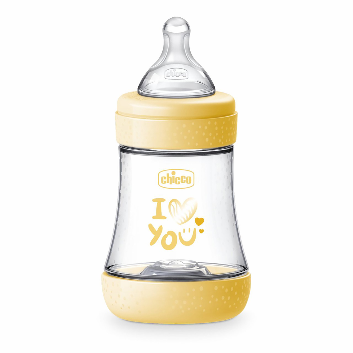 Chicco P5 plastična flašica,150ml,sil.žuta,uni. 