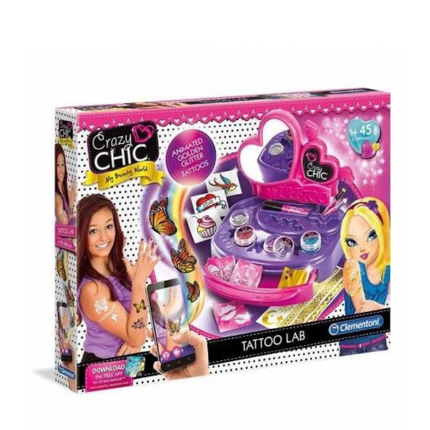 CRAZY CHIC GLITTER TATOO SET