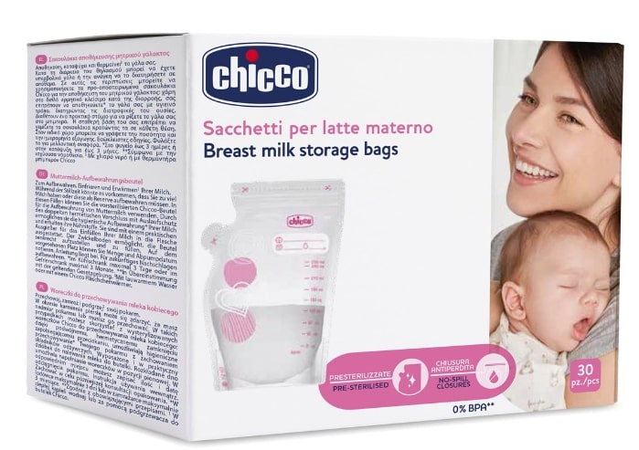 Chicco kesice za skladištenje mleka 250ml,30kom