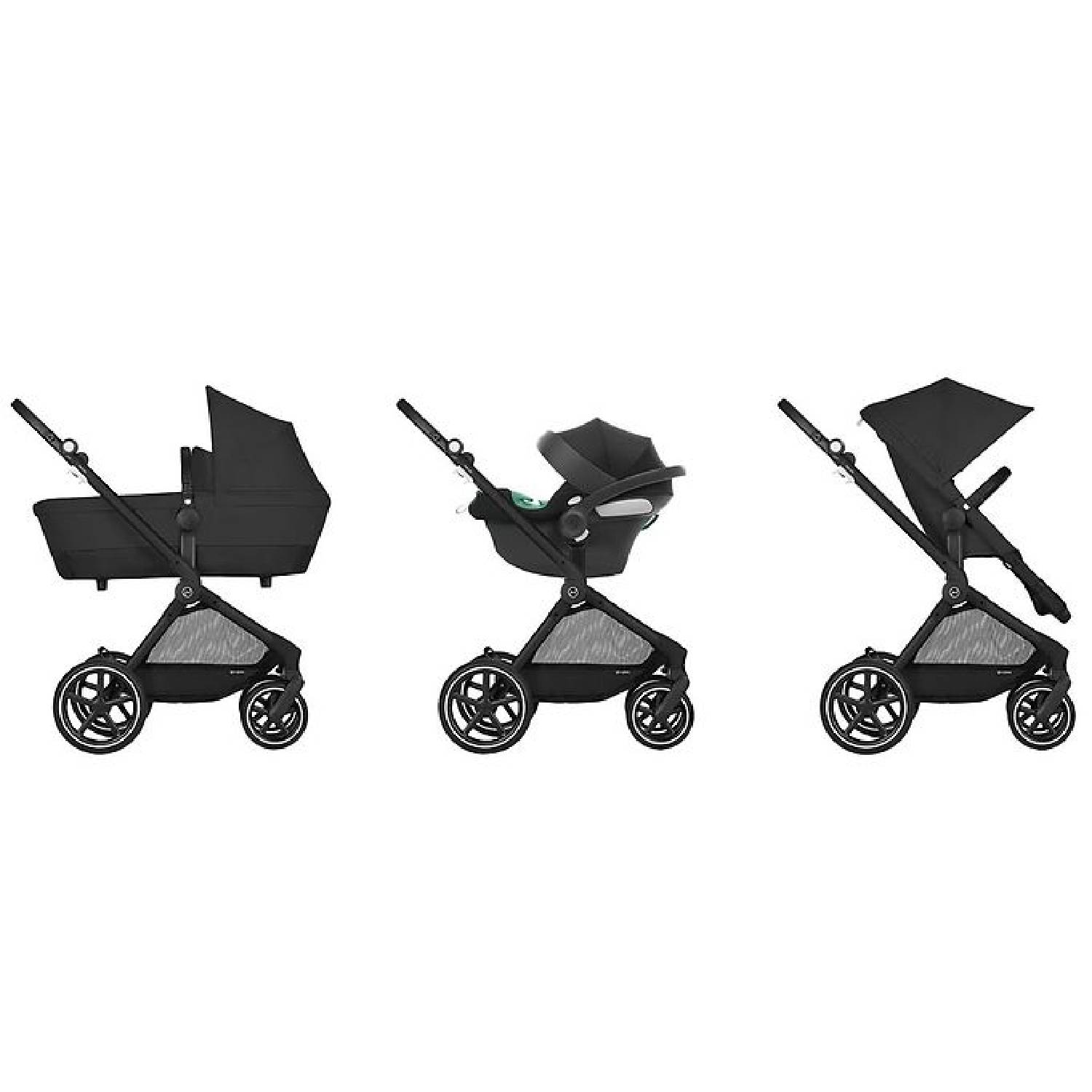 Cybex duo sistem Eos Lux Moon black (Crni ram)