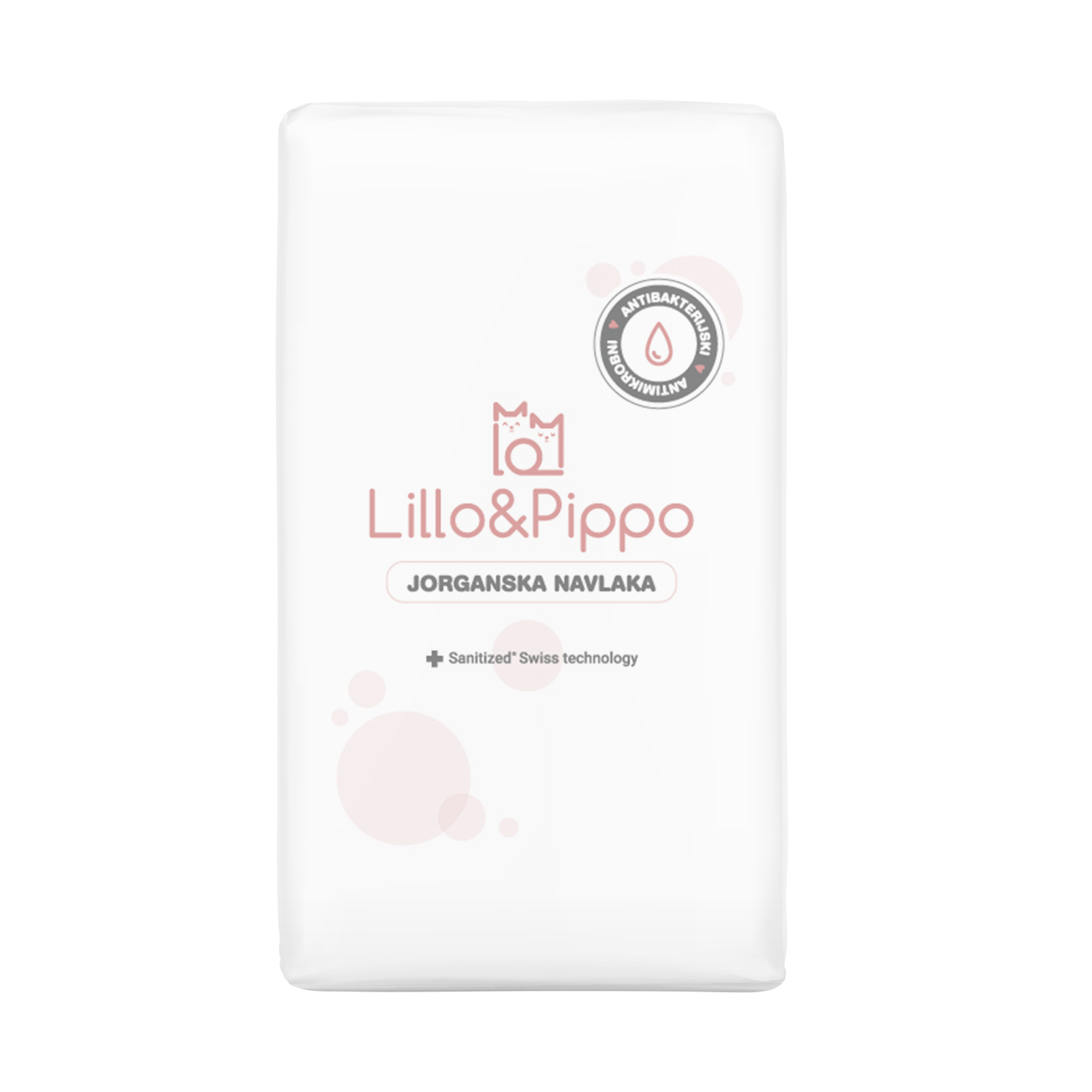 Lillo&Pippo antibakterij. jorganska navlaka 80x120 