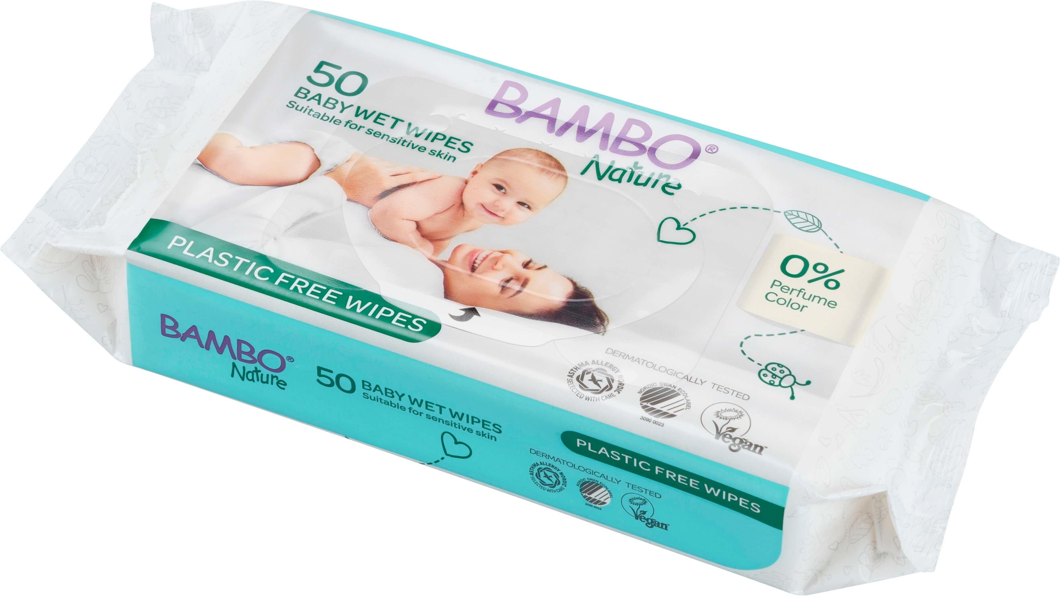 Bambo Nature vlažne maramice plastic free 50kom 