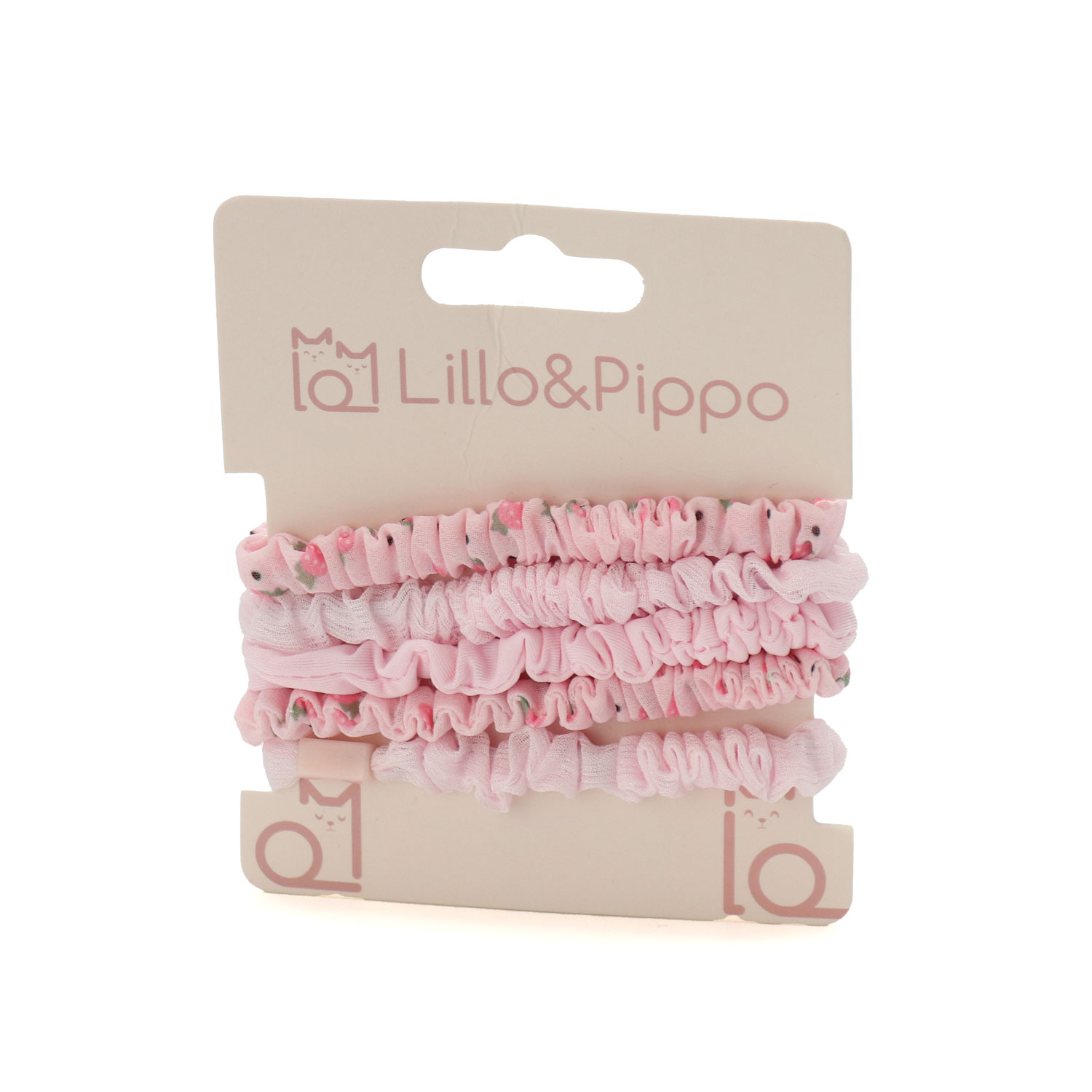 Lillo&Pippo gumica za kosu roze voćkice 