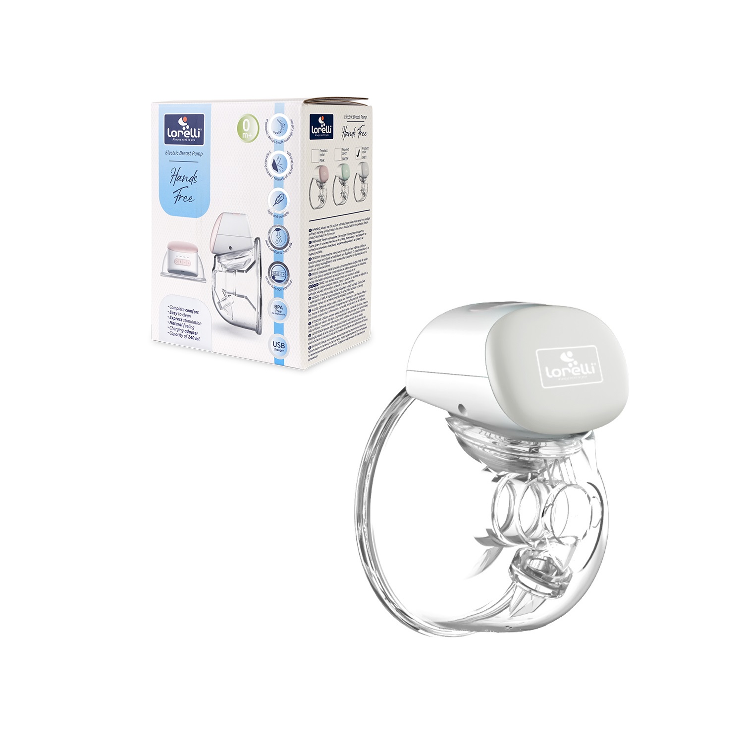 Lorelli elekt pumpica za izmazanje hands free grey