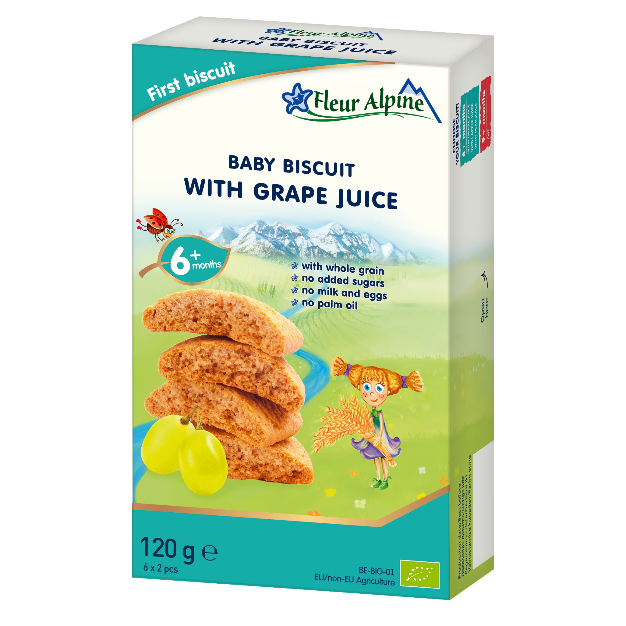 Fleur Alpine organski biskviti sa sokom grož 120G 