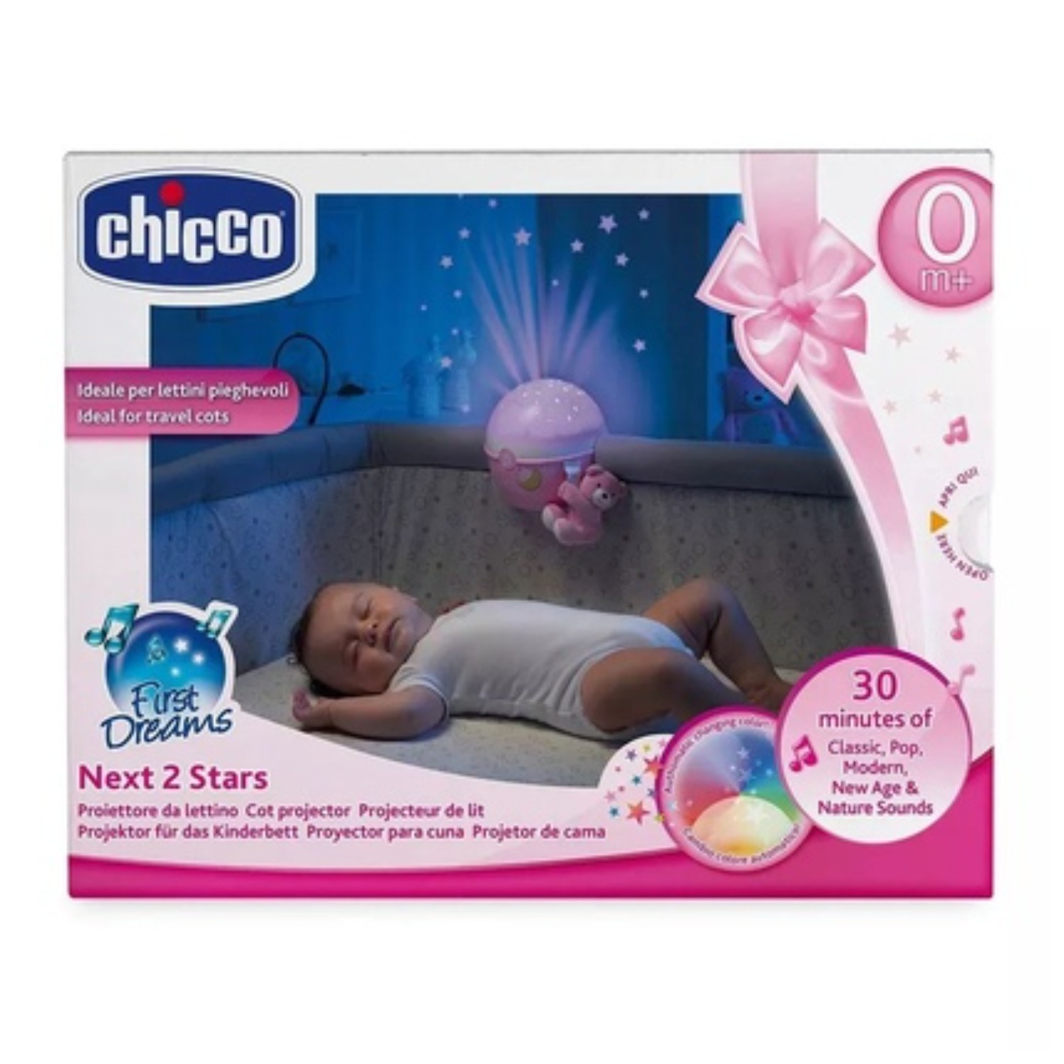 Chicco projektor Next 2, zvezde roze 