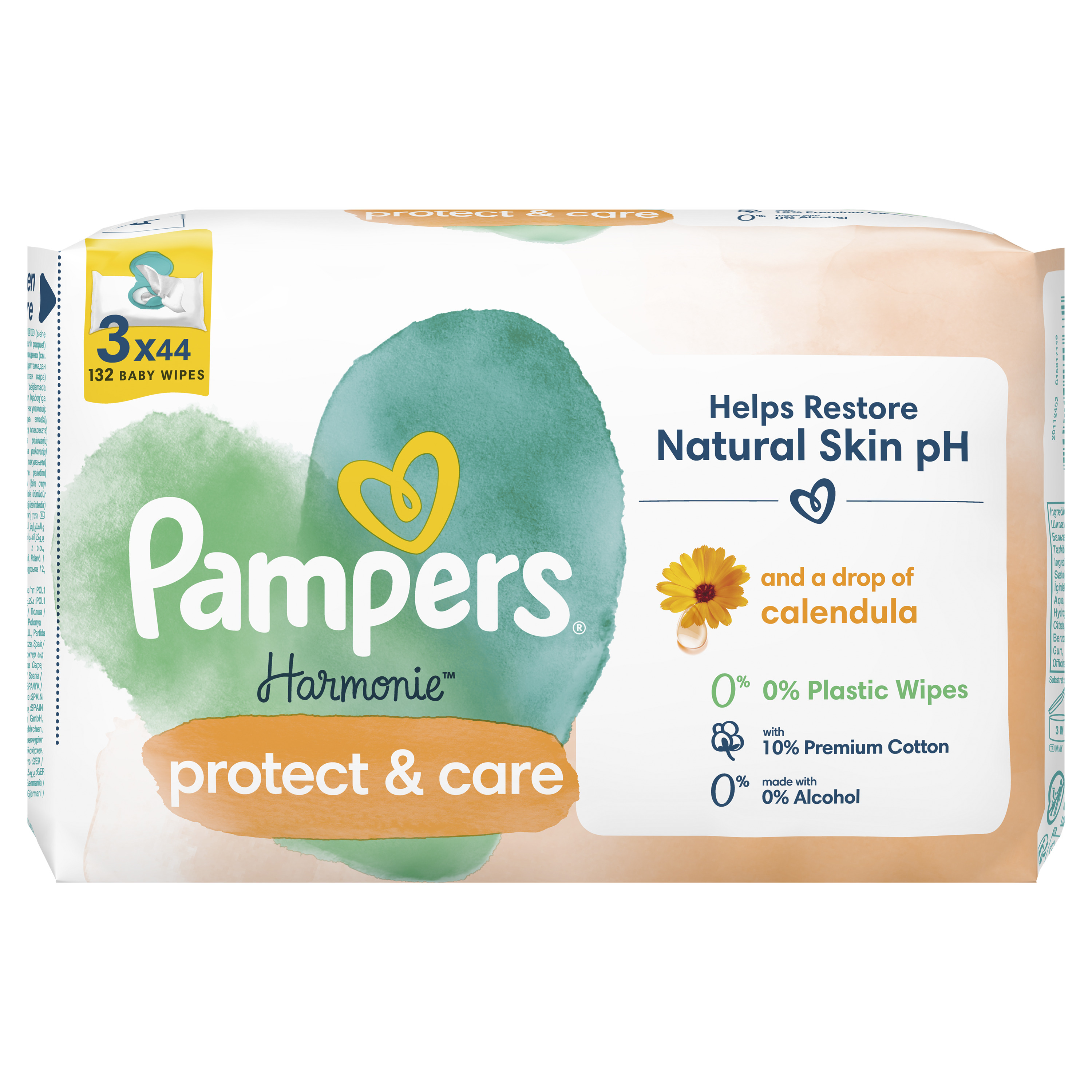 Pampers vlažne maramice Harmonie neven 3x44kom