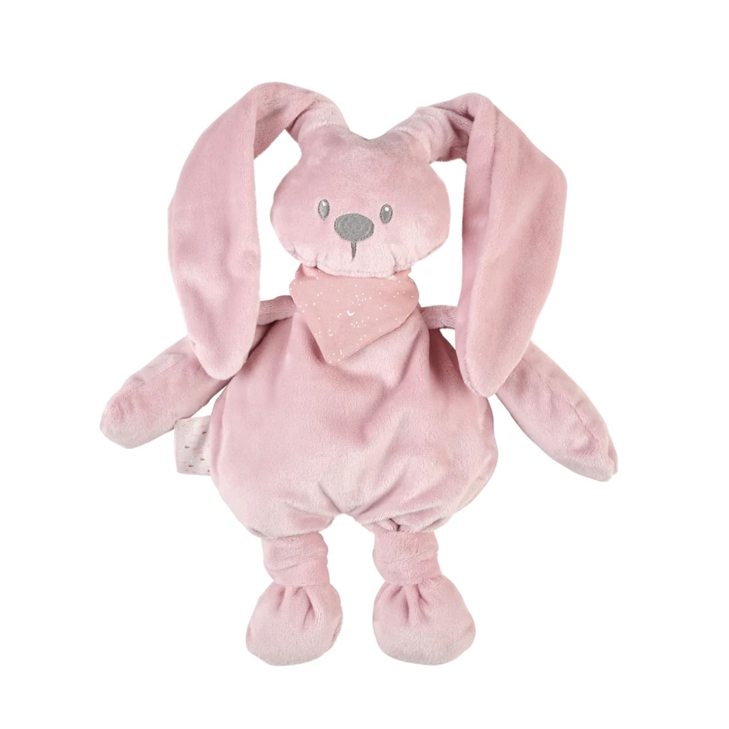 Nattou svetleća igračka, roze zeka sa šalom 