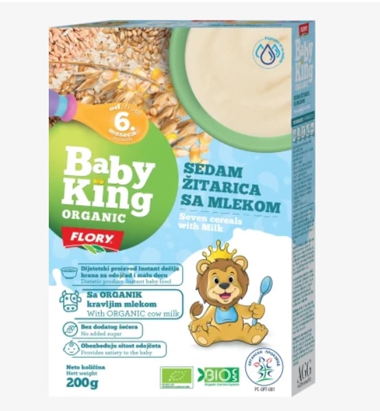 Baby King instant kaša sedam žit. organic 200g
