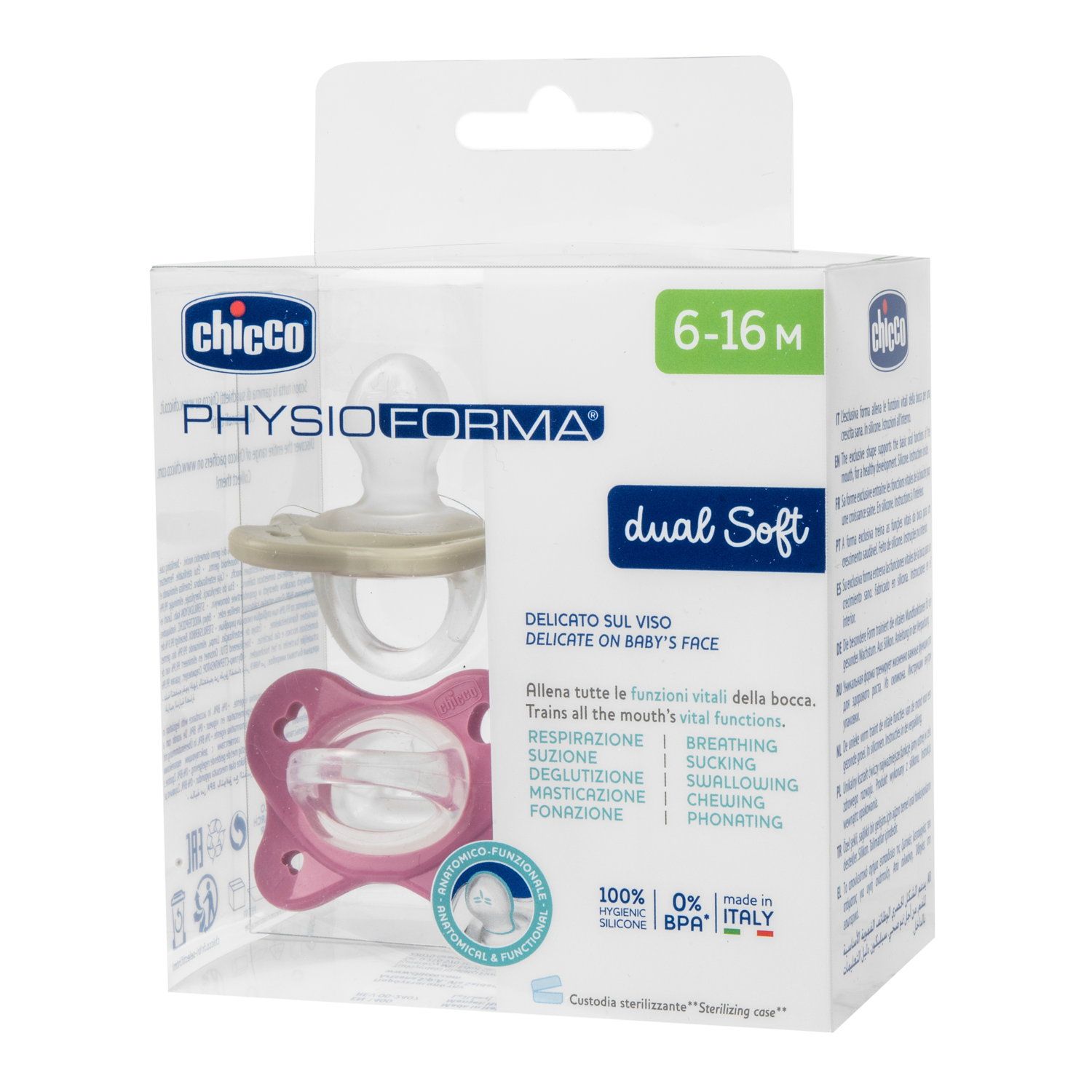 Chicco laža Dual Soft  pink 6-16m 2kom 