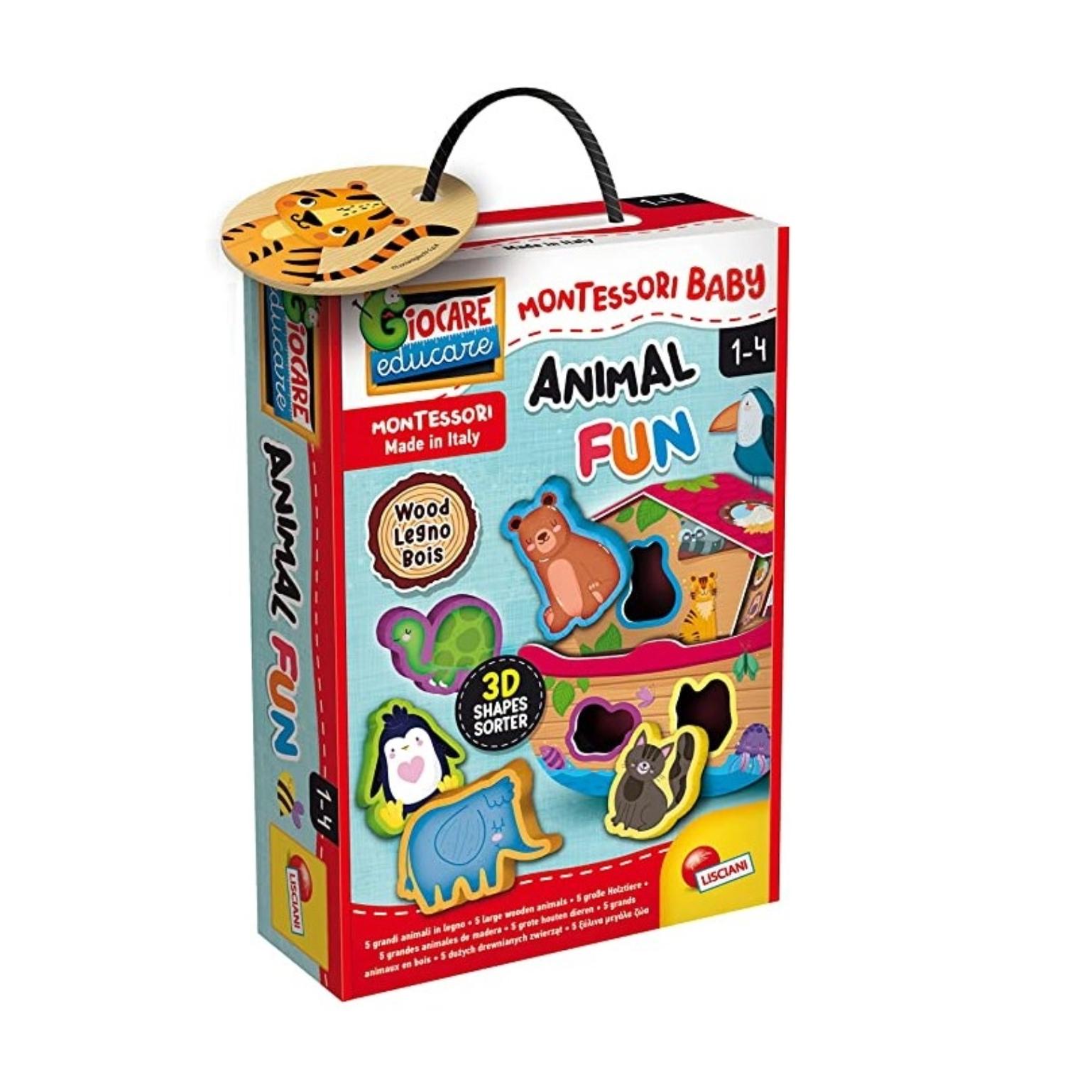 Montesori drveni sorter oblika animal fun 