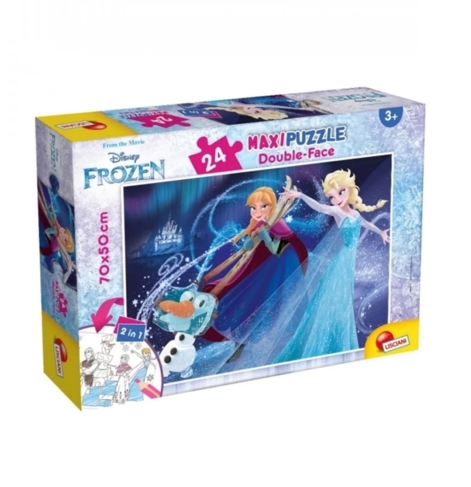 Slagalica 24pcs maxi frozen 2u1 slozi i oboji