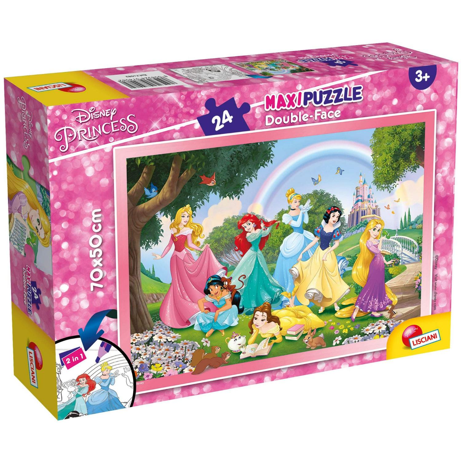 Slagalica 24pcs maxi princess 2u1 slozi i oboji