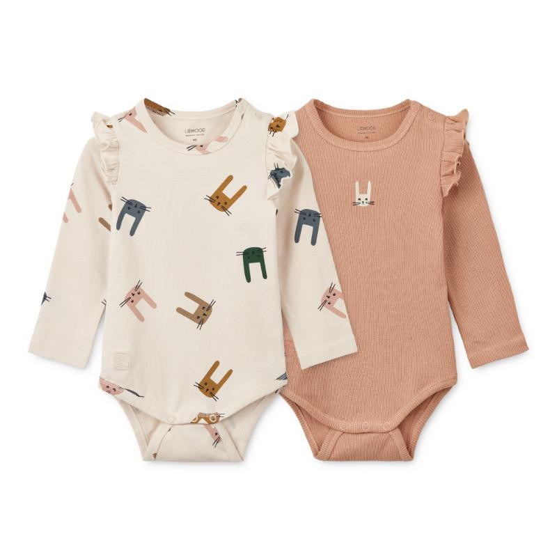 Liewood bodi benka Yanni 2kom,Bunny Sandy/Pale T