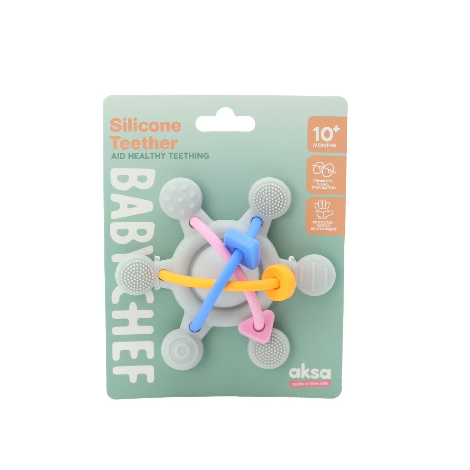 Baby Chef silikonska glodalica saturn, siva 