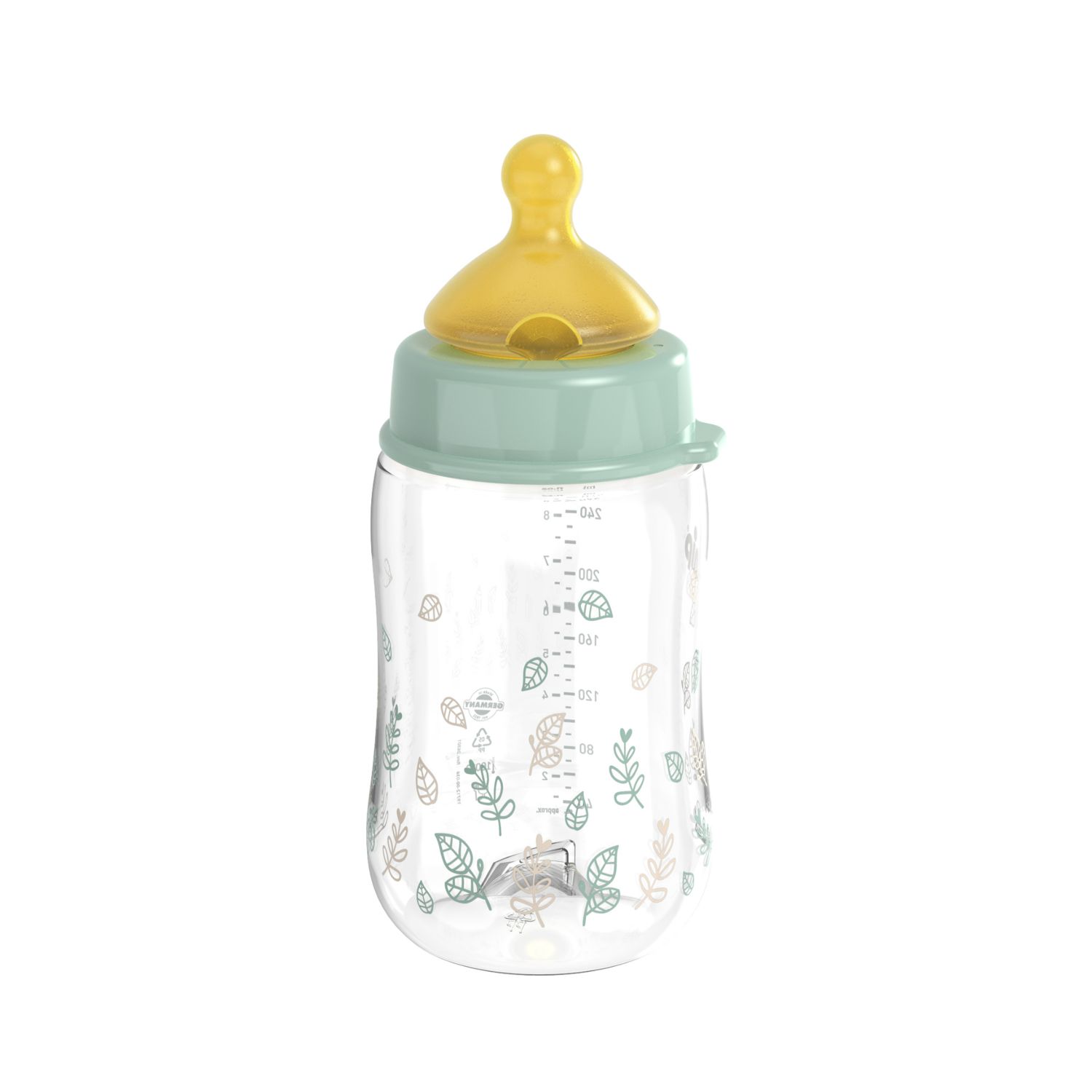 Nip Green PP flašica zelena 260ml 0m+,M protok 