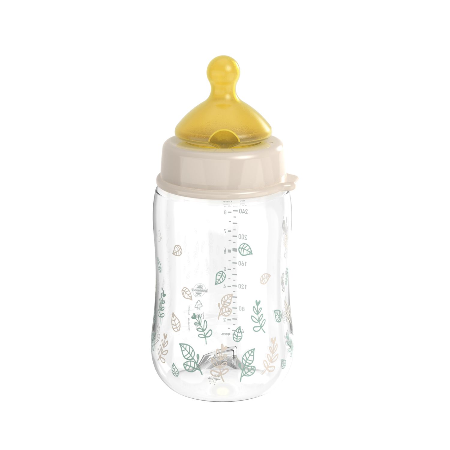 Nip Green PP flašica bež 260ml 0m+, M protok
