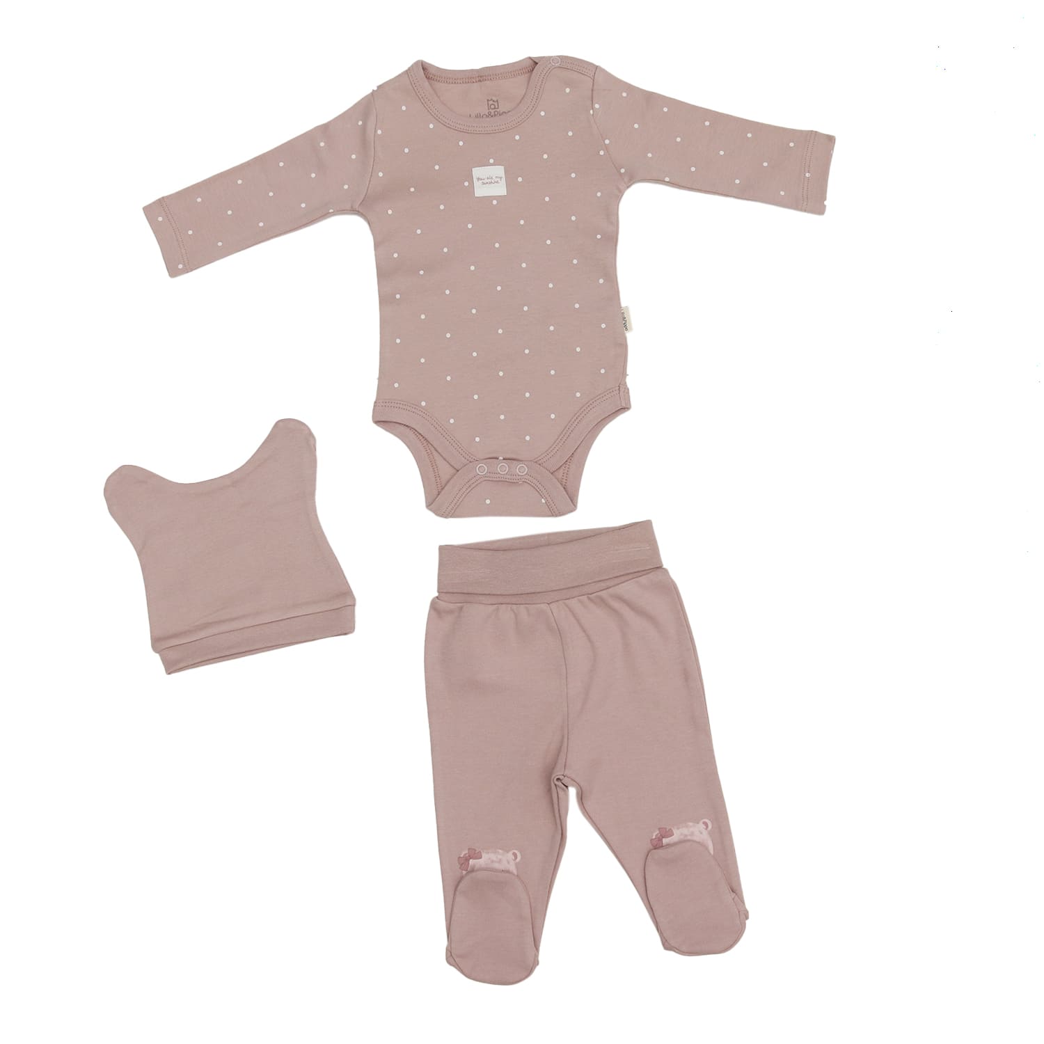Lillo&Pippo set 3/1(bodi,pantalone,kapa),devojčice