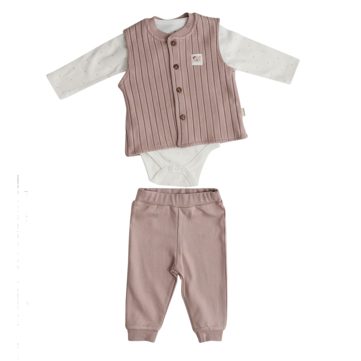 Lillo&Pippo set (bodi,pantalone,prsluk), devojčice 