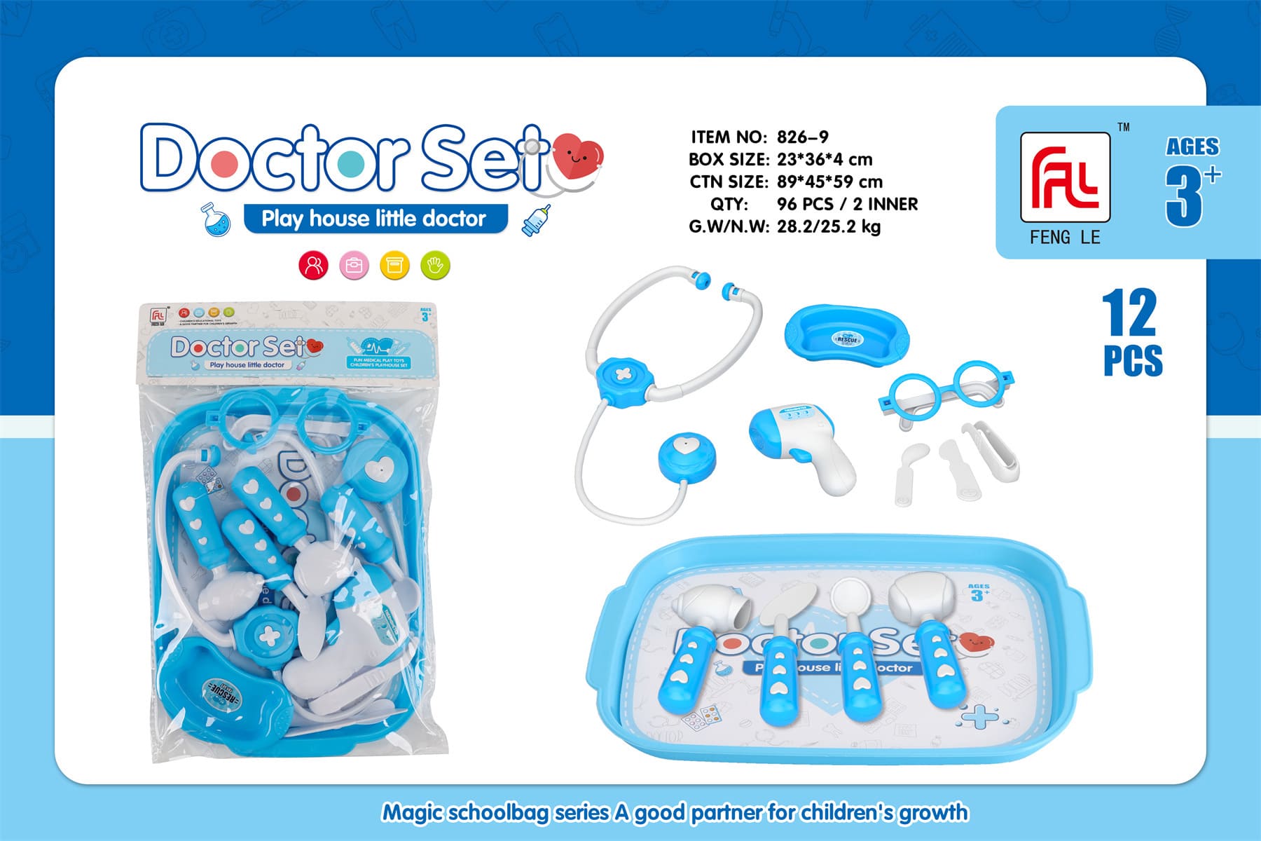 Hk Mini doktorski set, plavi 