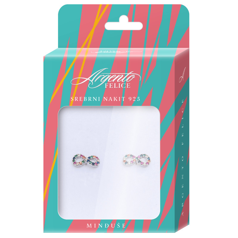 Argento minđuše Infinity Tuti Fruti 