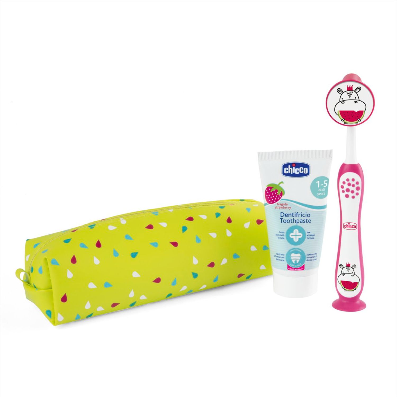 Chicco set za pranje zuba 36m+,hippo