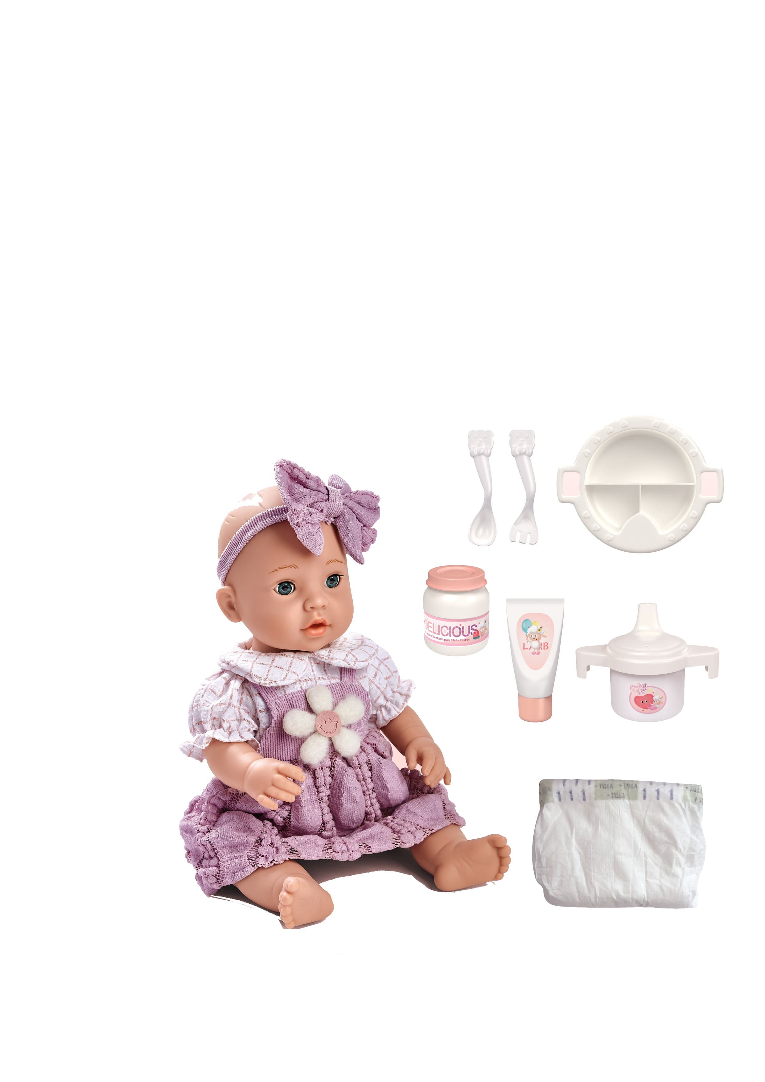 Cute&Cool lutka beba sa priborom za negu, 40cm 