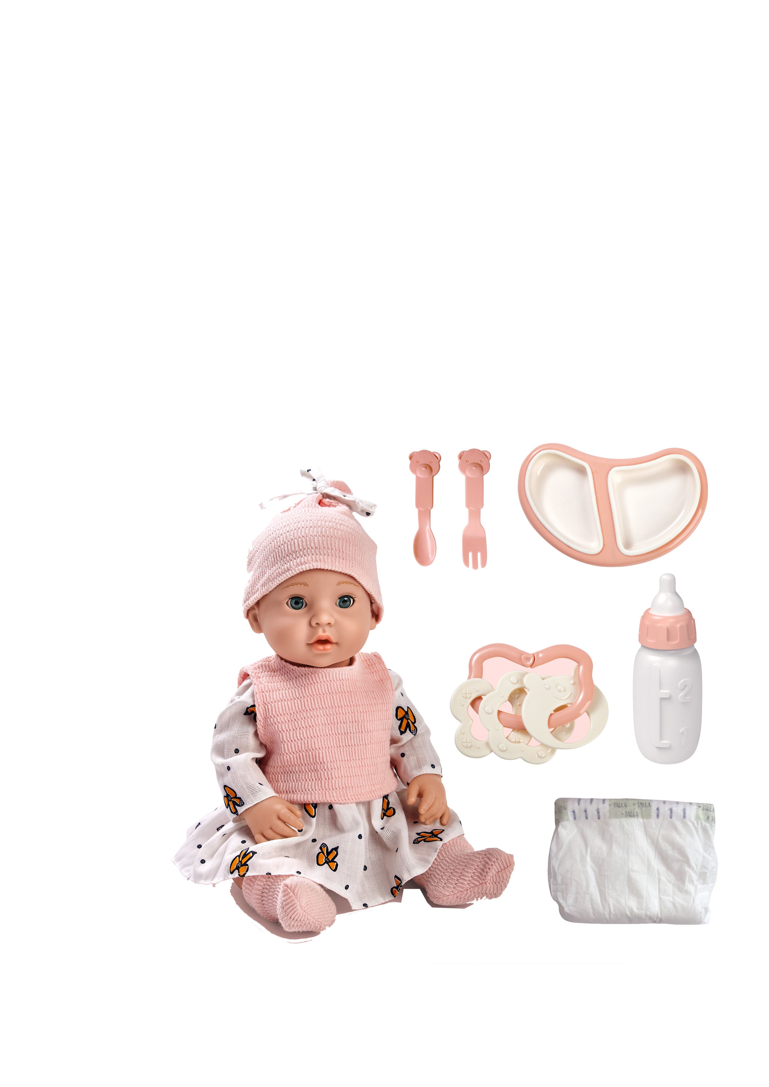 Cute&Cool lutka beba sa flašicom i pelenom, 40cm 