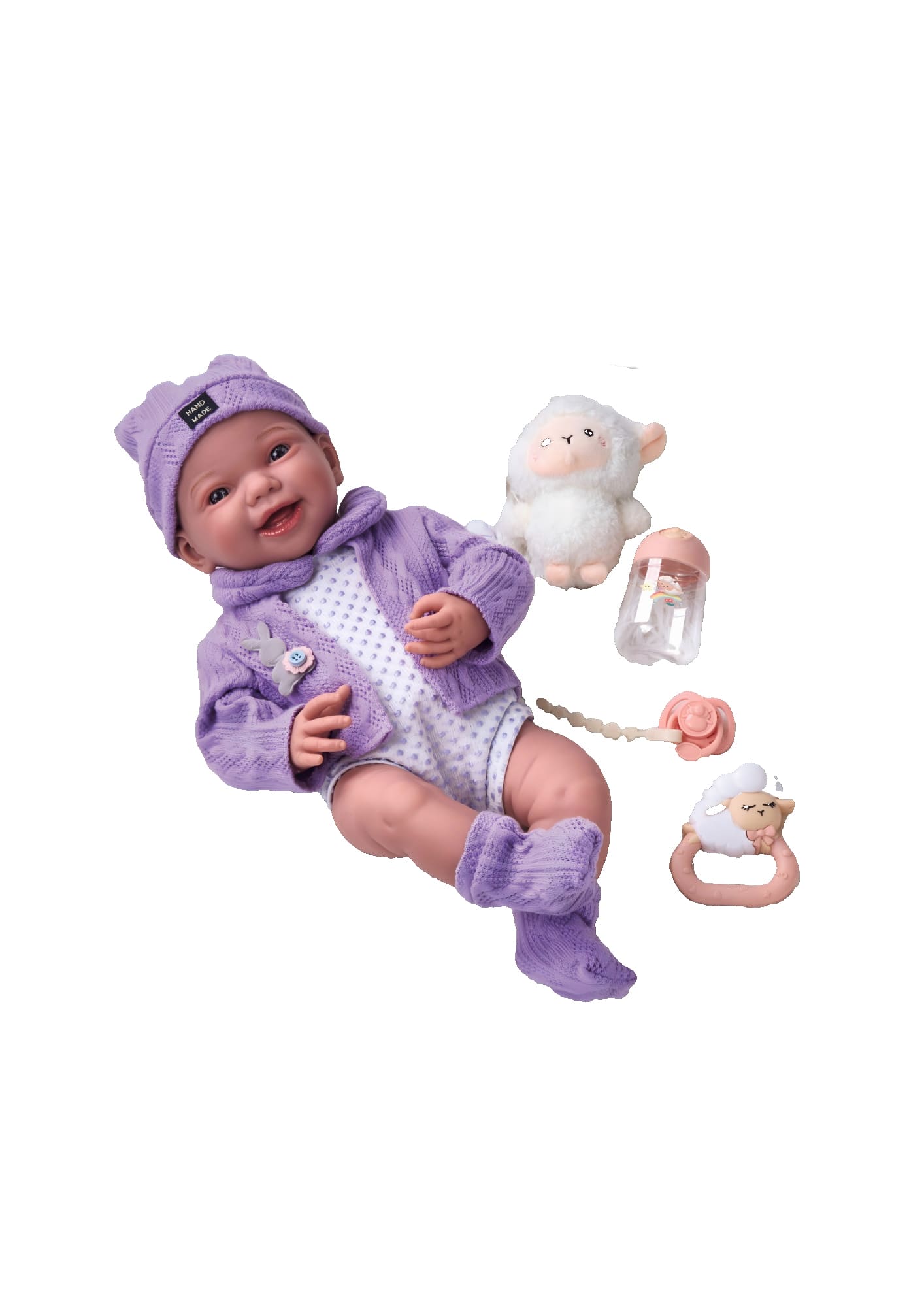 Cute&Cool lutka beba sa igračkicama lila, 40cm 