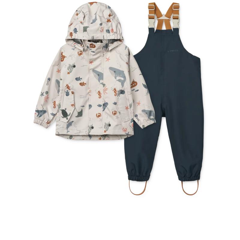 Liewood set garderobe za kišu Manu,Sea C/Sandy 