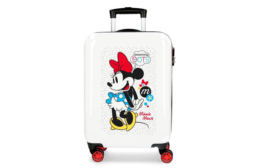 ABS Kofer 55cm sa 4 dupla točkića minnie beli 