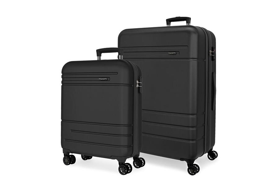 ABS Set kofera 2/1 sa 4 dupla točkića galaxy crni 
