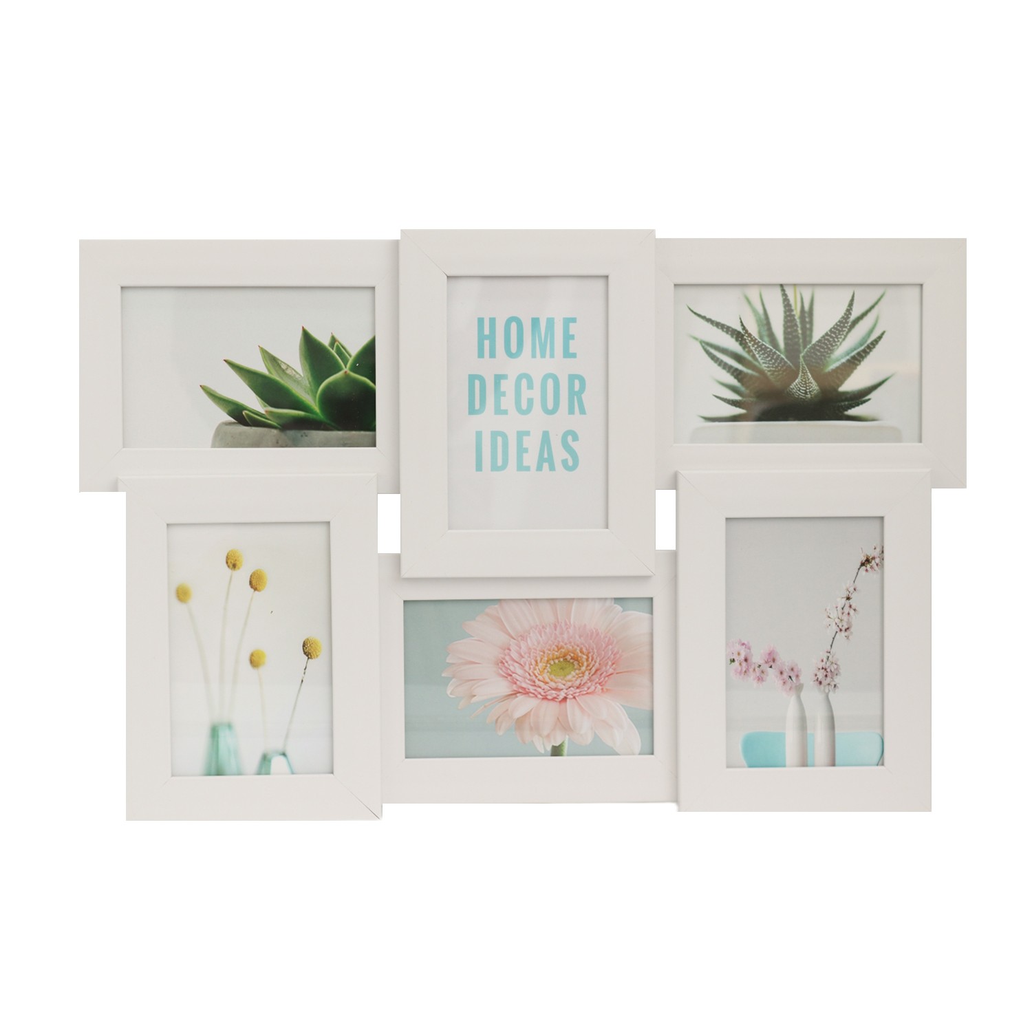 Cute&Cool HOME drveni ram za 6 slika beli 49x31x2
