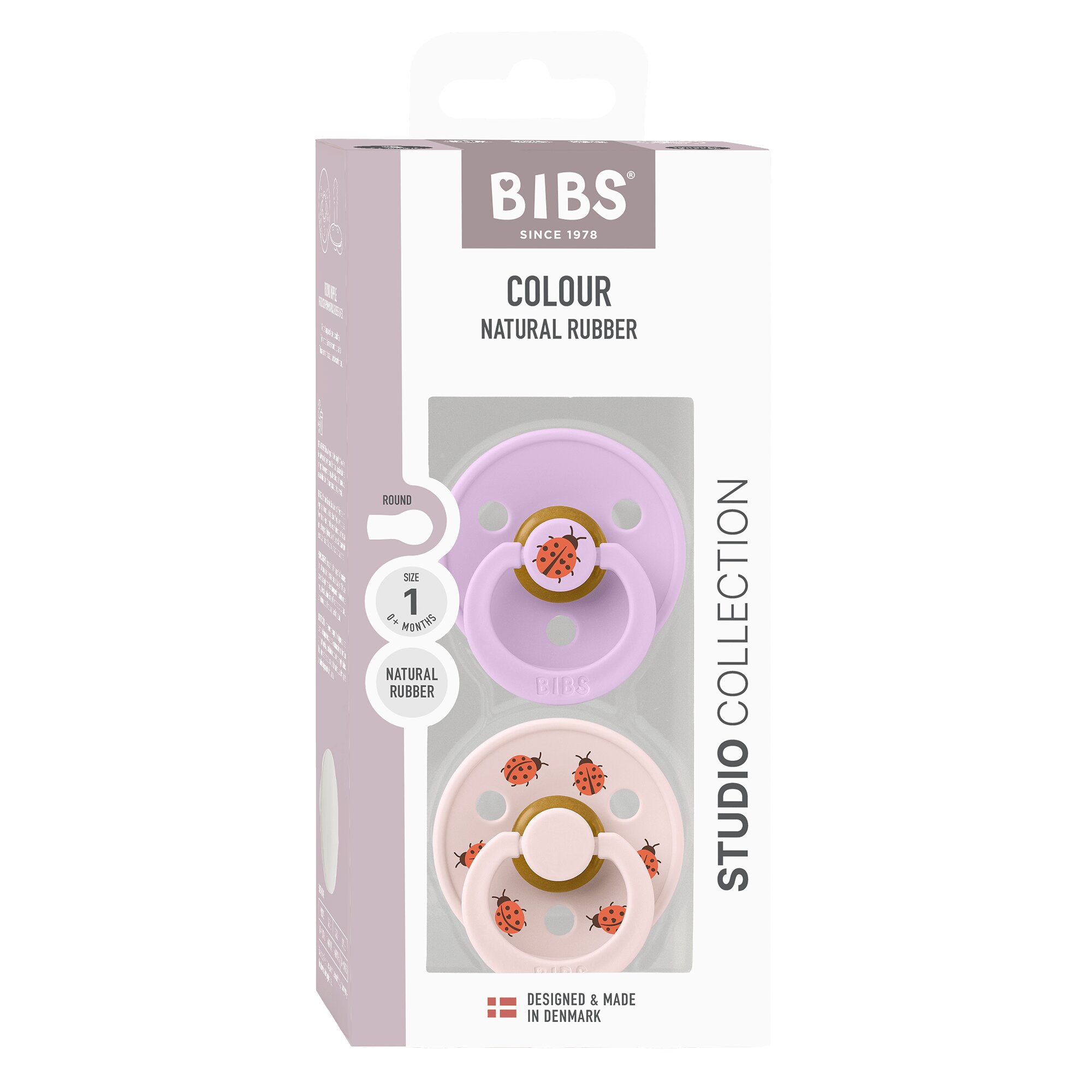 BIBS laža Studio Ladybug Violet Sky velicina 1