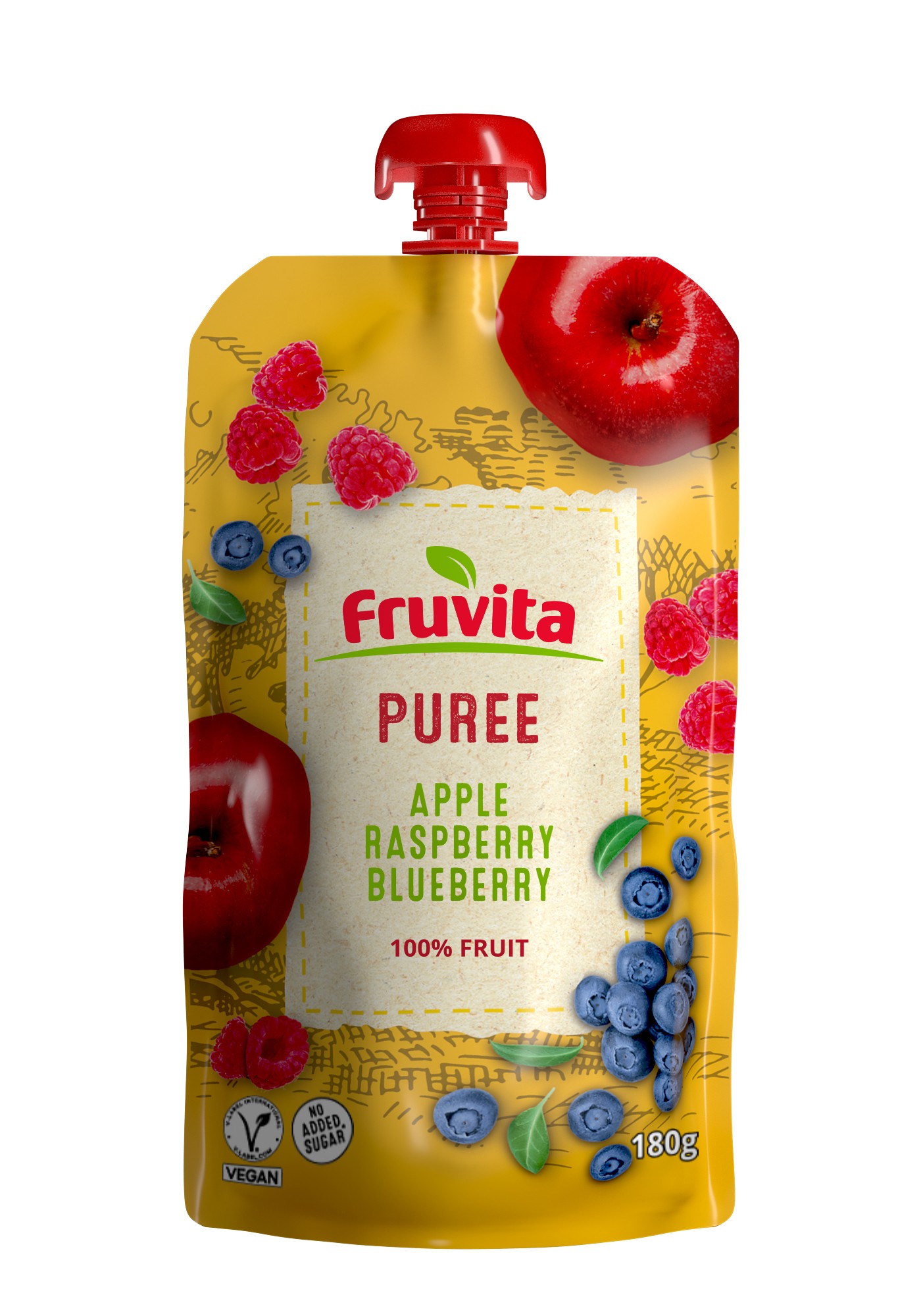 Fruvita pouch jabuka malina borovnica 180g
