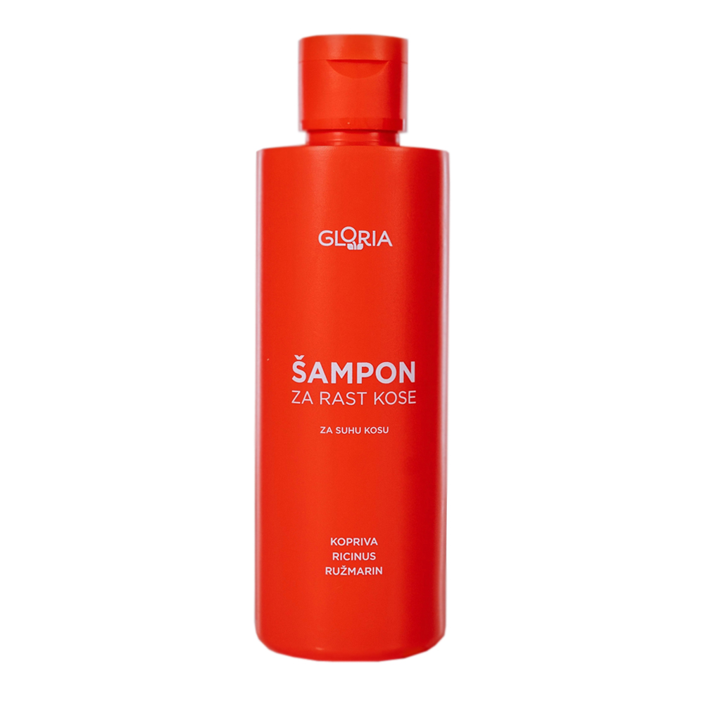 Gloria šampon za rast kose, za suvu kosu, 200 ml 