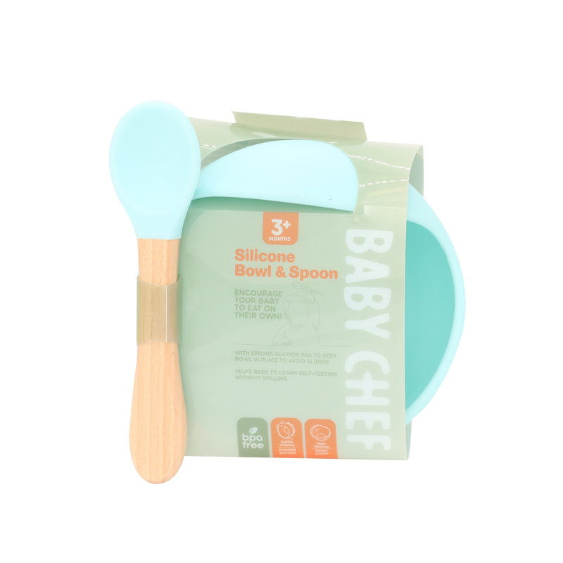 Baby Chef set činija sa kašikom, plavi