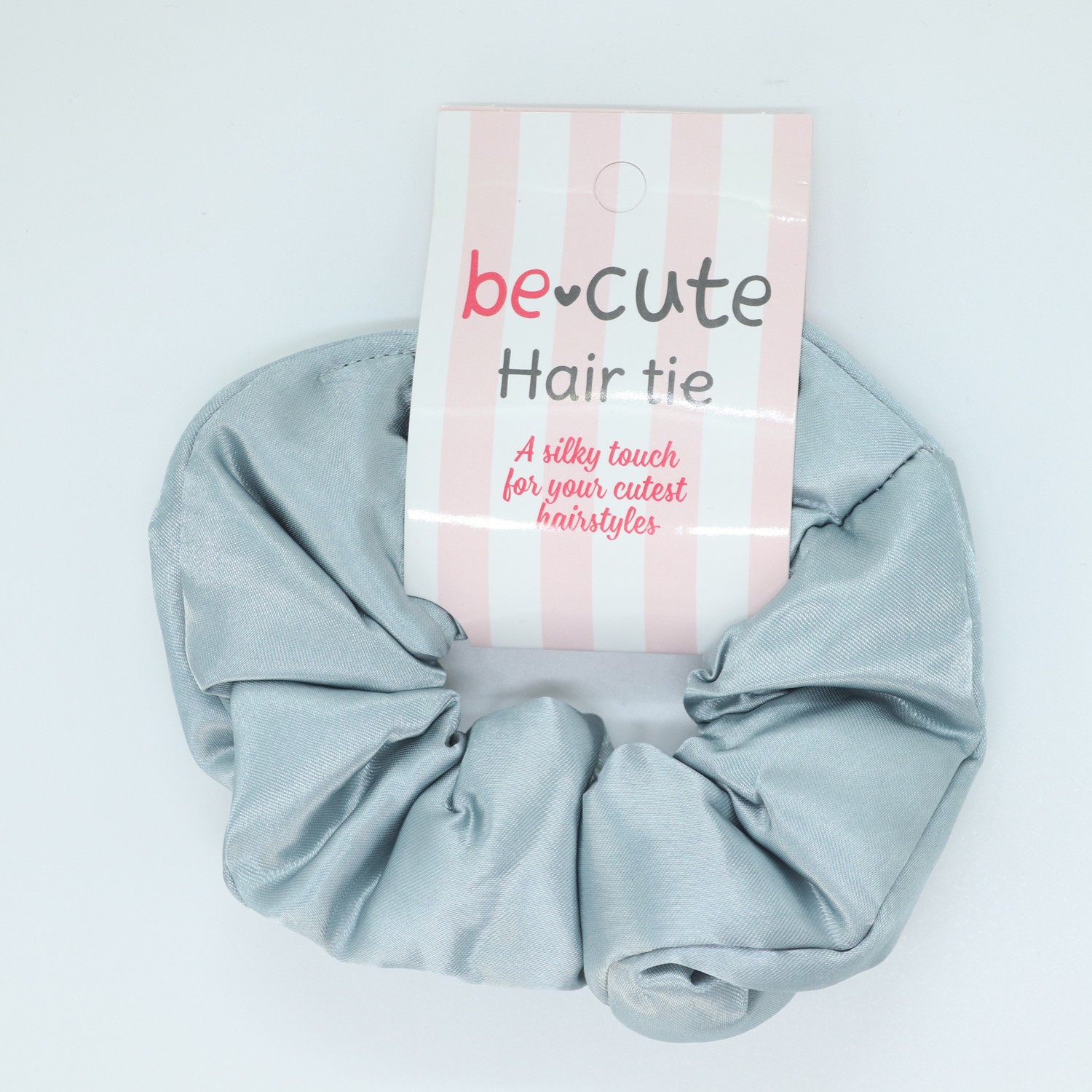Be Cute Satenska gumica za kosu, svetlo plava 