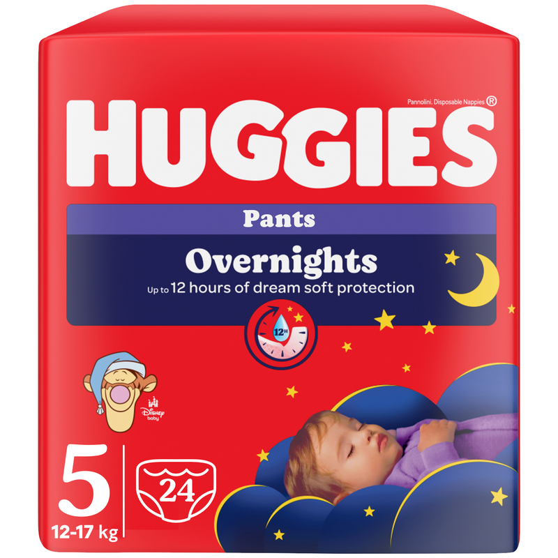 Huggies pelene pants overnights 5 12-17kg,24kom