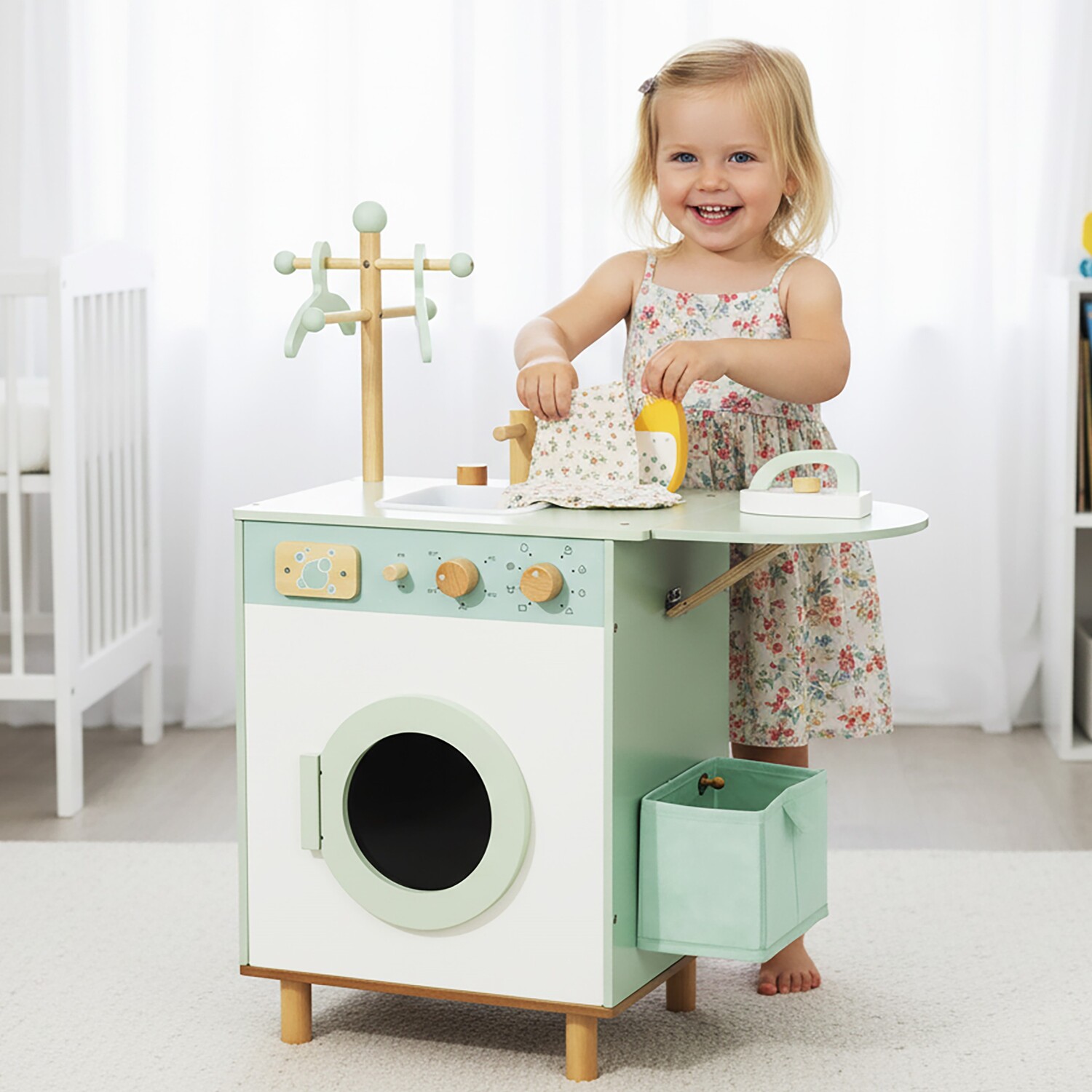 Cute&Cool drvena igračka veš mašina sa dodacima