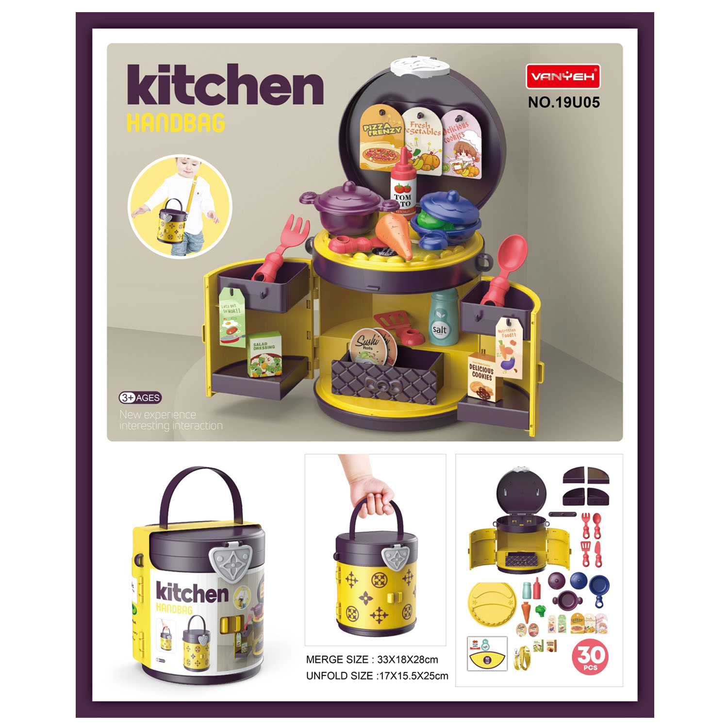 HK Mini kuhinjski okrugli kofer za igru 